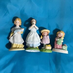 Vintage Authentic Avon 4 Figurines Collectible Handcrafted